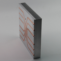 Plaque de refroidissement liquide en aluminium personnalisée avec tube en cuivre, dissipateur thermique à profil de base en aluminium, prix des dissipateurs thermiques
