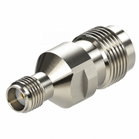 Adaptateur coaxial RF droit en acier inoxydable 18 GHz haute fréquence SMA femelle vers TNCA femelle, connecteur micro-ondes traversant