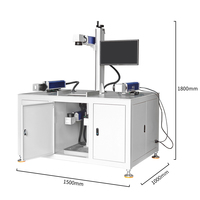 CKMACHINE Nuevo Sistema de Grabado Láser de Fibra MOPA Quíntuple de 30W Refrigerado por Aire para Desbarbado de Carcasas Inferiores de Computadoras de Sobremesa (DXF/AI)