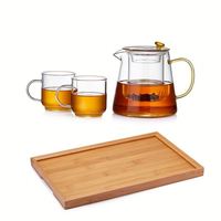 Théière en verre sans plomb écologique USSE avec infuseur amovible, capacité 600ml/750ml, pour café et thé, vaisselle simple et moderne