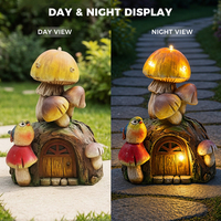 Lanterne miniature en polyrésine peinte à la main et lumineuse pour bonsaï, terrarium et micro-paysage – Offre spéciale
