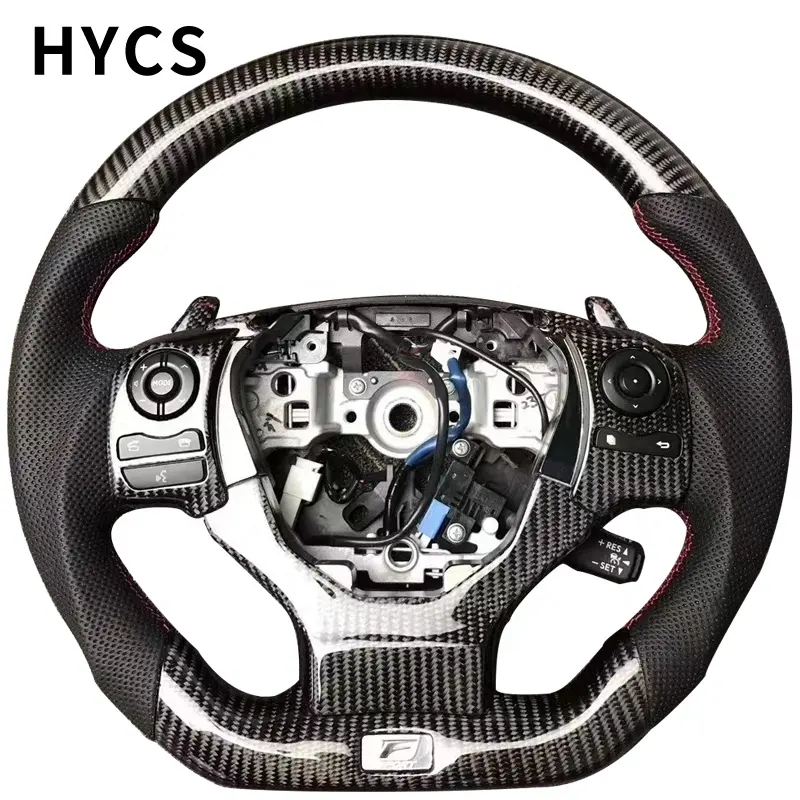 JDM Racing Car Interior Accessories Carbon Fiber Sports Steering Wheel Leather For Lexus RC200 RC300 RC350 ES260 ES300H ES200