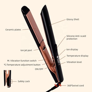 <span class=keywords><strong>Plancha</strong></span> de Pelo Eléctrica de Cerámica 500F <span class=keywords><strong>Profesional</strong></span> 2 en 1 con Tratamiento de Queratina, <span class=keywords><strong>Plancha</strong></span> Plana de 1 Pulgada con Múltiples Temperaturas <span class=keywords><strong>para</strong></span> Uso Doméstico y Hotelero - Product Image 3