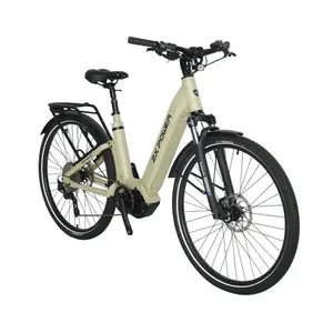Vélo pour femmes avec cadre en aluminium certifié CE ISO, moteur sans balais, capteur de couple, batterie au lithium 351-500W, cadre en aluminium de 28 pouces - Product Image 4