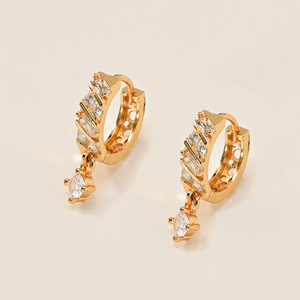 Pendientes de Aro Decorativos de Lujo para Mujer, Chapados en Oro de 18K, Resistentes al Agua, para Fiestas, Brincos Femininos De Flores - Product Image 5