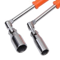 Jeu de clés à bougie LARIX double taille 16 mm 21 mm, poignée moulée, douille perforée, en vrac, OEM