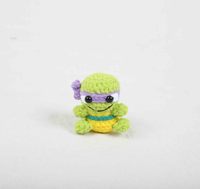 Porte-clés en crochet style dessin animé 3D, tortue en peluche, breloque mignonne pour sac, pendentif porte-clés