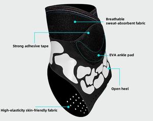 Custom One-Size Lightweight Neoprene Compression Anti-sprain Ankle <b>Support</b> Open <b>Heel</b> Design Unisex Ankle Wrap Brace - Product Image 2