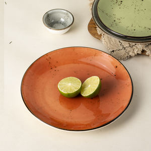 YAYU Set Pesta langsung pabrik, warna-warni Restoran untuk Makan Malam, piring Salad pedesaan keramik hijau unik porselen - Product Image 1