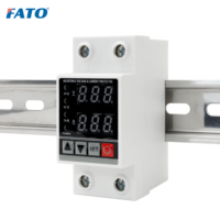 Protecteur de tension et de courant FATO 40A 63A 220V 230V AC monophasé intelligent réglable avec dispositif de réinitialisation en cas de surtension et de sous-tension