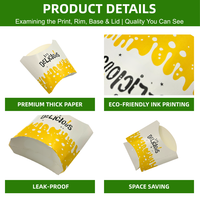 Boîtes en carton jetables pour frites, de qualité alimentaire, pliables, pour cinéma, maternelle, fêtes d'enfants, restauration rapide, vente au détail