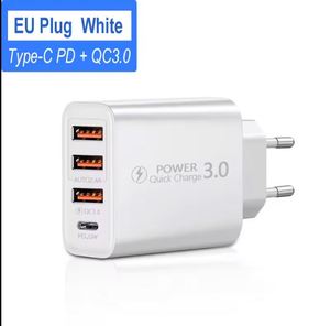 Cargador Rápido Móvil 3USB+PD Tipo-C, Cabezal de Carga Multi-Interfaz para Viajes, Venta al Por Mayor Internacional - Product Image 3