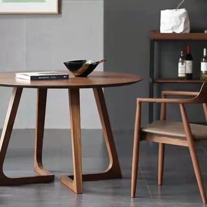 Bắc Âu thiết kế hiện đại ánh sáng sang trọng rắn gỗ tròn bàn ăn cho tiếp tân và phòng ăn đồ nội thất - Product Image 4