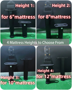 <strong>King</strong>-Size Luxury Green Upholstered Platform <strong>Bed</strong> with Oversized Padded Backrest Smart Modern Design Solid Wood Frame - Product Image 5