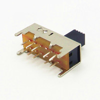 Mini interrupteur à glissière électronique vertical à 4 positions 2.5mm voyage 10 broches petit interrupteur