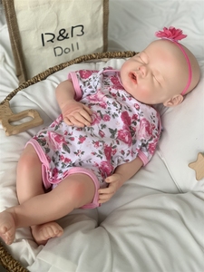 22 20 pulgadas Reborn Baby Dolls realista ponderado bebé 3d-pintura piel <span class=keywords><strong>silicona</strong></span> realista recién nacido bebé muñecas <span class=keywords><strong>con</strong></span> ojo abierto - Product Image 2