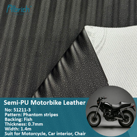 Verschleißfestes Strukturiertes 0,7mm Semi-PU-Leder, Fleece-Gefütterte Fischschuppen-Unterseite für Stoßdämpfende Wetterfeste Motorradsitze