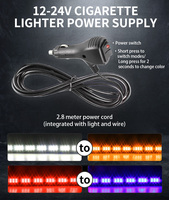 Barre lumineuse stroboscopique LED d'avertissement d'urgence 24V nouvelle condition ambre blanc clignotant pour voitures tout-terrain camions pelle tracteur