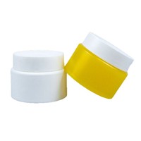 Pot cosmétique cylindrique double couche en PP, surface mate, 10g, 30g, 50g, 100g, 200g, pour crème pour les yeux, lotion, crème