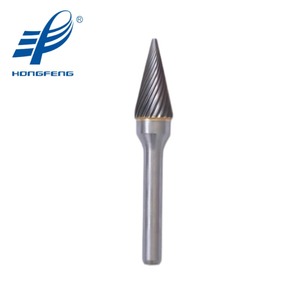Loại m Đơn cắt đồng brazed hình nón tip Tungsten Carbide Rotary Burrs tập tin cho mài deburring cắt - Product Image 3