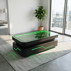 Mesa de Bar con Luz Epoxi Luminosa Multicolor Nebula, Estructura Metálica Resistente, Diseño de Estrellas, para Uso Comercial en Hoteles, Sótanos y Clubs - Product Image 1