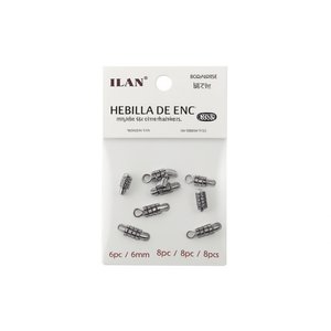 Chiusure a maglia Ilan Jewelry 6mm colore argento 8 pezzi per creazioni con perline - Product Image 1