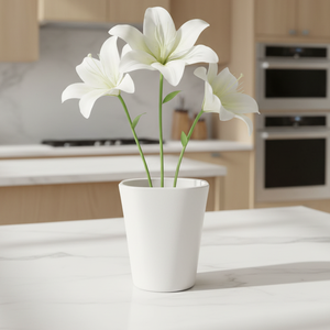 FANGSHENG Pots et jardinières décoratifs modernes en céramique, ronds, côtelés et incurvés, pour <span class=keywords><strong>jardin</strong></span>, maison, bureau et <span class=keywords><strong>salon</strong></span> – Vente en gros à prix abordable - Product Image 1