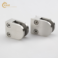 Support de balustrade moderne en acier inoxydable EAM SS201/304/316, pince à verre pour main courante, finition miroir, pour rampes d'escalier XWB-BB-015T