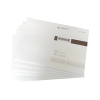 Dossier de présentation personnalisé avec logo, deux poches, format lettre, papier blanc, impression personnalisée, dossiers de classement personnalisables, conception gratuite, MOQ 100 pièces