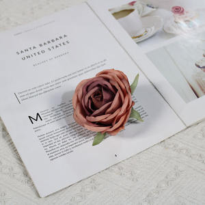 ดอกไม้ประดิษฐ์ ดอกกุหลาบวินเทจ ดอกกุหลาบชาใหม่ ดอกไม้ผ้าไหมขายส่ง ดอกคามิลเลีย ดอกกุหลาบ ฉากหลังงานแต่งงาน ของตกแต่งนุ่มนวล ศิลปะดอกไม้ - Product Image 6