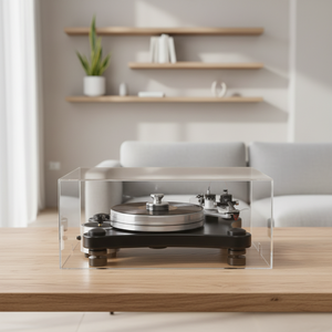 Cache-poussière en acrylique pour platine vinyle transparent personnalisé pour platines vinyles stéréo boutique vente en gros - Product Image 1