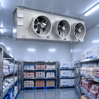 Refroidisseur d'air mural en acier inoxydable 30HP, évaporateur industriel équipé d'un moteur à rotor externe DT, tambour d'air RP