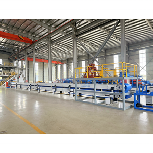 Arabia Saudita mejor Popular pared exterior sándwich Panel línea <span class=keywords><strong>de</strong></span> producción PU repujado Metal tallado Panel con lana/piedra modelo - Product Image 6