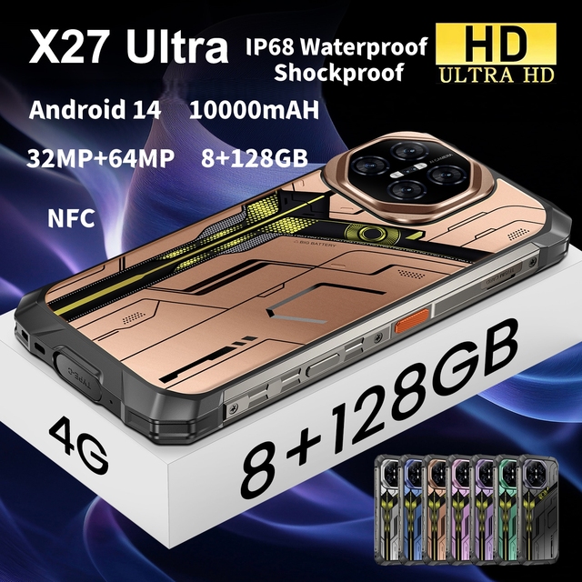 Android 14.0-Powered Smart Rugged Mobile Call Phone G85 Octa Core 8G+128GB 32MP+64MP 10000mAH Fingerprint/Face Unlock Phone