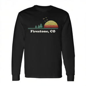 Firestone Co Vintage Sunset T-shirt a maniche lunghe Souvenir per la casa - Product Image 2