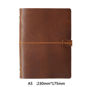 <span class=keywords><strong>Carnet</strong></span> <span class=keywords><strong>de</strong></span> notes en cuir véritable fait à la main Vintage Cowhide Diary Passport Size Travel Notebook Cover Journal Sketchbook - Product Image 6