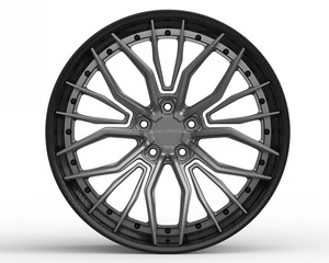Nouvelle conception de jantes en fibre de carbone mate, gris brossé mat et noir mat, jantes de voiture 2 pièces pour C8 - Product Image 2