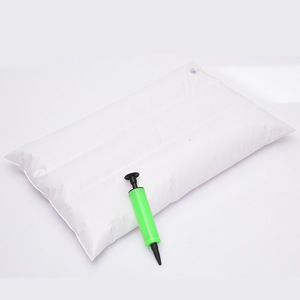 Almohada Inflable Blanca con Bomba, Rectangular, para Cuidado Diario en el Hogar, 100% Poliéster, Lavable a Mano, Diseño Sólido - Product Image 1
