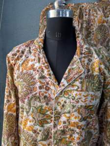 Hecho a mano hermoso algodón PJ Set Floral impreso ligero transpirable y suave regalos para ella - Product Image 2