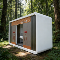 Cabine de Douche et Toilettes Portables à Structure en Acier Écologique au Design Moderne avec Énergie Solaire pour Écoles, Centres Commerciaux, Sites Touristiques et Parcs
