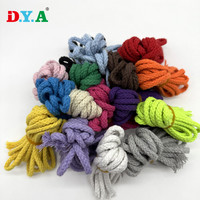 Cordon tressé en corde de coton coloré à huit brins pour bricolage fait à la main ceinture de pantalon corde de reliure cordon décoration cadeau