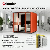 Cabines téléphoniques de bureau, cabine silencieuse, cabine d'intimité avec éclairage LED à détecteur de mouvement pour espace de travail privé et salles de visioconférence