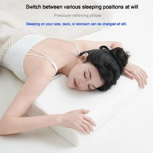 Bantal Leher Busa Memori Gelombang WJ-1002 MAIDISHI dengan Penutup Kain Isi Busa Memori Desain Portabel untuk Dukungan Leher di Tempat Tidur - Product Image 3