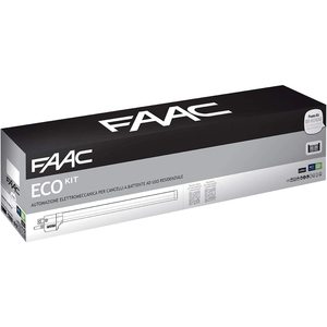 Kit de Automatización para Puerta Abatible FAAC ECO, 1.8M, 230V, 433MHz, Aluminio, IP44, Diseño Minimalista - Product Image 1