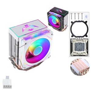 QiuzAim 2011 all'ingrosso 90mm RGB <span class=keywords><strong>CPU</strong></span> torre di raffreddamento 4 tubi di calore in rame per X99 AM4 Gaming PC controllo della temperatura - Product Image 1