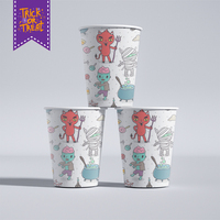 Gobelet en papier jetable fantôme et citrouille d'Halloween Fournitures de vacances bon marché pour le café et le thé