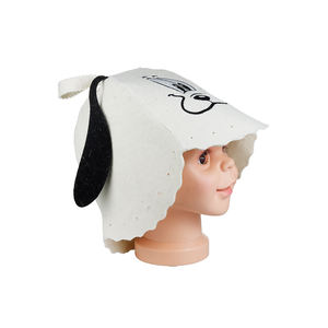 Logo personnalisé Accessoires pour enfants Chapeau de sauna en feutre de laine Accessoires pour cheveux Chapeau de sauna - Product Image 1