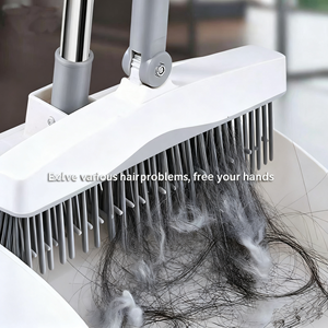 Sunshine Modern <span class=keywords><strong>2</strong></span>-in-1 ausziehbarer Besenstiel Set PP Borsten material Besen Kehr schaufel Langes Büro Home Küche Lobby Boden fegen - Product Image 5