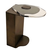 Table basse pliable personnalisable en acier inoxydable, table d'appoint moderne pour salon, chambre, petite table de chevet pour appartement