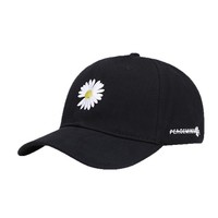 Gorra de béisbol de moda coreana, casual, para exteriores, con bordado de margaritas, transpirable, para primavera y otoño, estilo A.